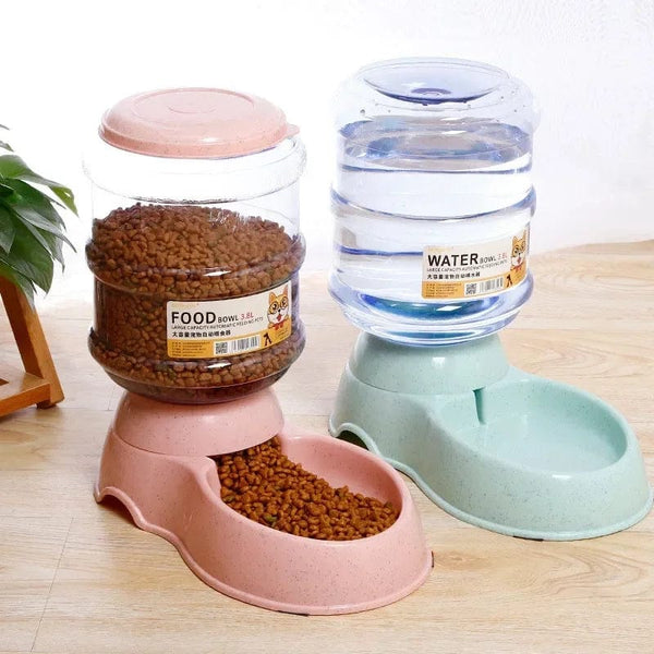 Planet Gates Dog Automatic Feeders Plastic Water Bottle Cat Bowl Feeding and Drinking Dog Water Dispenser Pet Feeding Bowl Pet Supplies