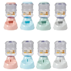 Planet Gates Dog Automatic Feeders Plastic Water Bottle Cat Bowl Feeding and Drinking Dog Water Dispenser Pet Feeding Bowl Pet Supplies