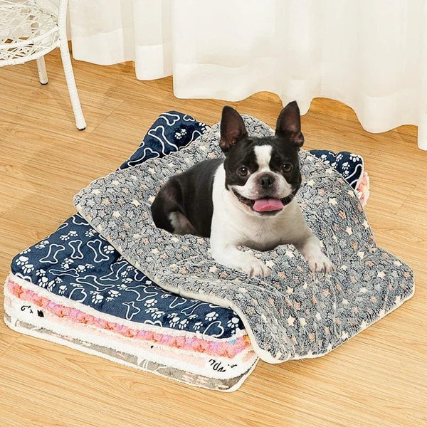 Planet Gates Dog Bed Thickened Dog Mat Pet Cat Soft Fleece Pad Blanket Bed Mat Cushion Home Washable Rug Keep Warm Pet Supplies cama perro