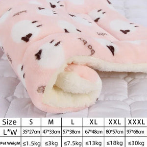 Planet Gates Dog Bed Thickened Dog Mat Pet Cat Soft Fleece Pad Blanket Bed Mat Cushion Home Washable Rug Keep Warm Pet Supplies cama perro