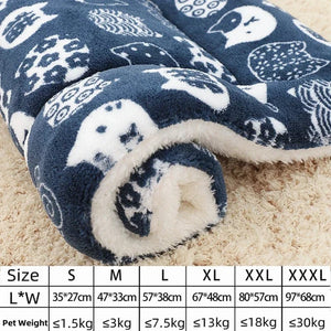 Planet Gates Dog Bed Thickened Dog Mat Pet Cat Soft Fleece Pad Blanket Bed Mat Cushion Home Washable Rug Keep Warm Pet Supplies cama perro