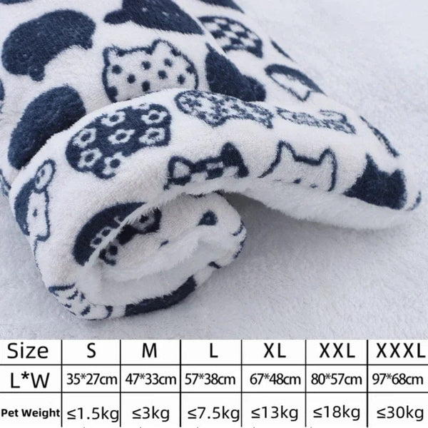 Planet Gates Dog Bed Thickened Dog Mat Pet Cat Soft Fleece Pad Blanket Bed Mat Cushion Home Washable Rug Keep Warm Pet Supplies cama perro