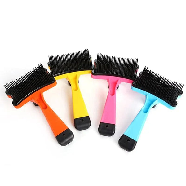 Planet Gates Dog Brush Cat Grooming Brush Self Cleaning Static Free Massage Comb Stable Thicker Bristles Pet Supplies To Remove Loose Fur