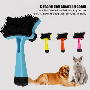 Planet Gates Dog Brush Cat Grooming Brush Self Cleaning Static Free Massage Comb Stable Thicker Bristles Pet Supplies To Remove Loose Fur