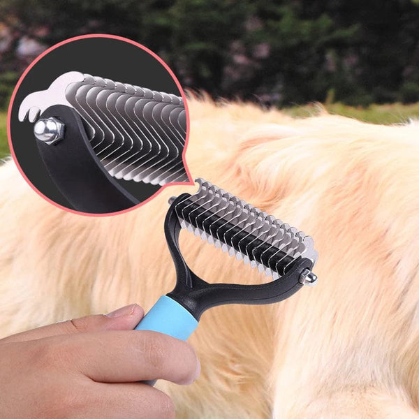 Planet Gates Dog Brush Double-Sided Hair Removal Comb And Hair Removal Tool Used To Remove Mats And Tangles The Best Pet Grooming Brush