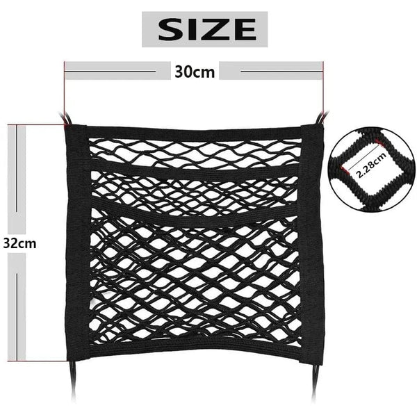 Planet Gates Dog Car Net Barrier Pet Travel Safety Barrier Car Carrier Rear Seat Fence Anti-collision for Child and Pets with Storage Bag