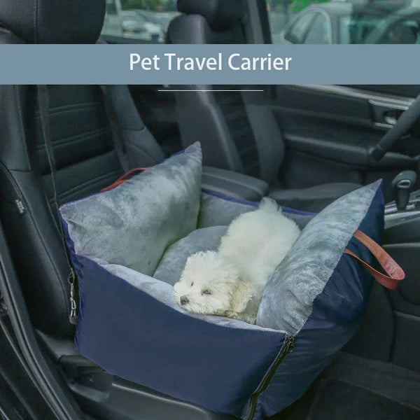 Planet Gates Dog Car Seat Central Control Nonslip Dog Carriers Safe Car Armrest Box Booster Dog Cushion Carrier with Seat Belts Pet Carrier
