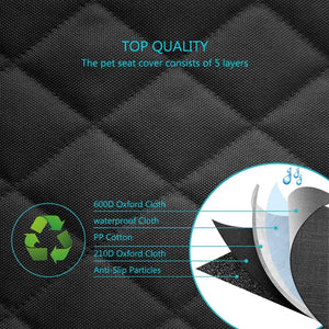 Planet Gates Dog Car Seat Cover Pet Travel Carrier Mattress Waterproof Dog Car Seat Protector With Middle Seat Armrest For Dogs