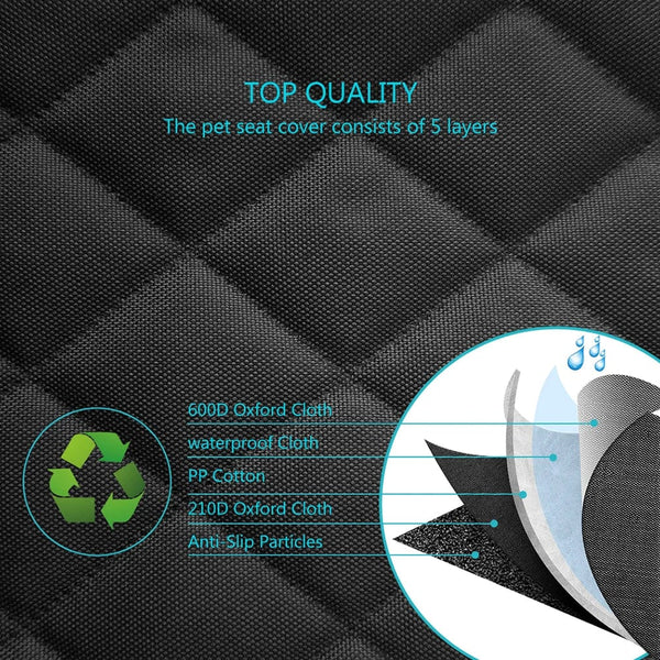 Planet Gates Dog Car Seat Cover Pet Travel Carrier Mattress Waterproof Dog Car Seat Protector With Middle Seat Armrest For Dogs