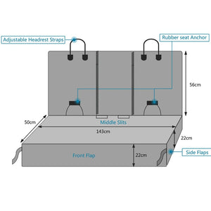Planet Gates Dog Car Seat Cover Waterproof Pet Carrier Backseat Cushion Mat For Dogs Travel Matress