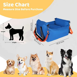 Planet Gates Dog Car Seat for Small Dogs Fully Detachable and Washable Pet Dog Car seats Soft Dog Booster Sofa Travel Carrier Bed