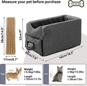 Planet Gates Dog Car Seat Pet Supplies Travel Bags for Dogs Cats Portable Car Central Console Dog Car Seat Bed Carrier Safety Cat Accessories