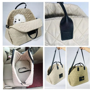 Planet Gates Dog Cats Car Seat Protector Bag Portable Soft fabric Dog cat Carrier Bags, for Dogs Cats Travel Warm Shoulder Bag Dog Supplies