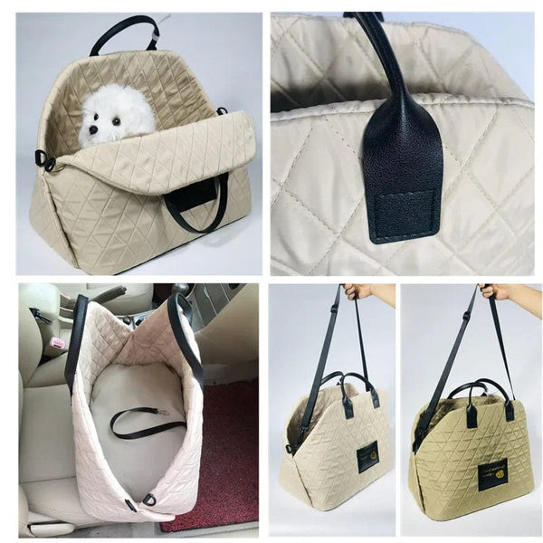 Planet Gates Dog Cats Car Seat Protector Bag Portable Soft fabric Dog cat Carrier Bags, for Dogs Cats Travel Warm Shoulder Bag Dog Supplies