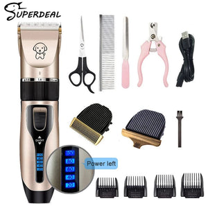 Planet Gates Dog Clipper Dog Hair Clippers Grooming (Pet/Cat/Dog/Rabbit) Haircut Trimmer Shaver Set Pets Cordless Rechargeable Professional