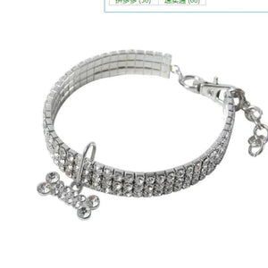 Planet Gates Dog Collar Rhinestone Jewelry Chihuahua Crystal Jewelry Adjustable Engraved Text Dog Collar