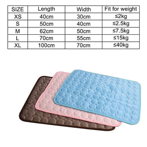 Planet Gates Dog Cooling Mat Summer Pad Pet Mat Bed for Dogs Cat Blanket Sofa Breathable Summer Washable Pet Supplies Accessories