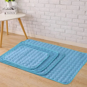 Planet Gates Dog Cooling Pad Ice Silk Fabric Self Cooling Gel Breathable Washable Summer Pet Mat for Dogs Cats Sofa Kennel Bed Comfortable La