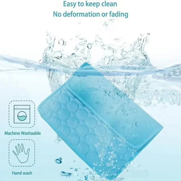 Planet Gates Dog Cooling Pad Ice Silk Fabric Self Cooling Gel Breathable Washable Summer Pet Mat for Dogs Cats Sofa Kennel Bed Comfortable La