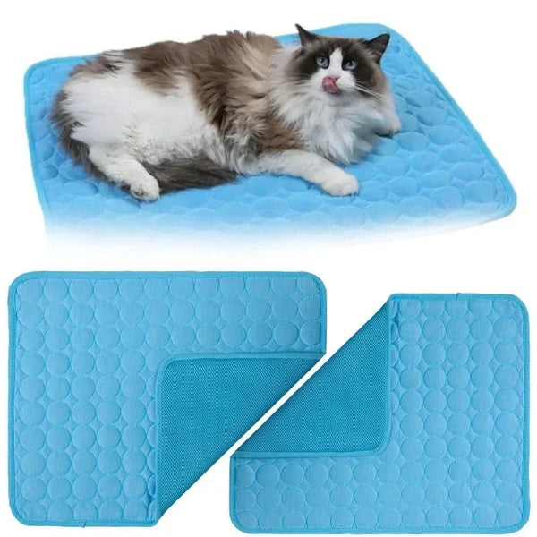 Planet Gates Dog Cooling Pad Ice Silk Fabric Self Cooling Gel Breathable Washable Summer Pet Mat for Dogs Cats Sofa Kennel Bed Comfortable La