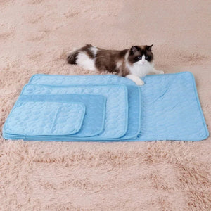 Planet Gates Dog Cooling Pad Ice Silk Fabric Self Cooling Gel Breathable Washable Summer Pet Mat for Dogs Cats Sofa Kennel Bed Comfortable La