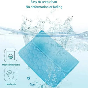 Planet Gates Dog Cooling Pad Ice Silk Fabric Self Cooling Gel Breathable Washable Summer Pet Mat for Dogs Cats Sofa Kennel Bed Comfortable La