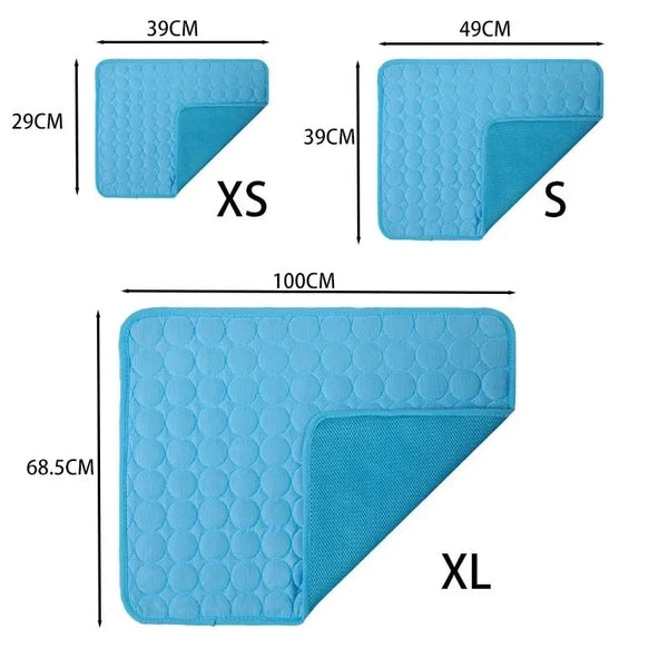 Planet Gates Dog Cooling Pad Ice Silk Fabric Self Cooling Gel Breathable Washable Summer Pet Mat for Dogs Cats Sofa Kennel Bed Comfortable La