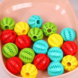 Planet Gates Dog Food Ball Pet Dog Toy Interactive Rubber Balls for Small Large Dogs Puppy Cat Chewing Toys Pet Tooth Cleaning