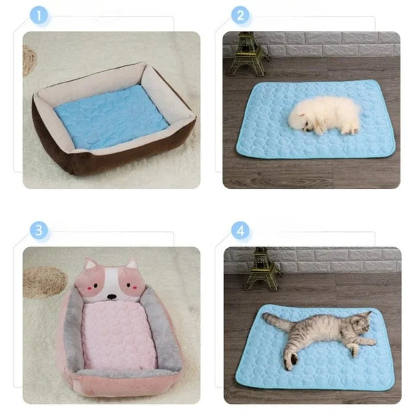 Planet Gates Dog Mat Cooling Summer Pad For Dogs Cat Blanket Sofa Breathable Pet Bed Washable For Small Medium Large Dogs