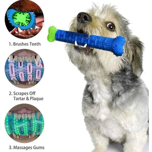 Planet Gates Dog Molar Stick Food Grade Bone Shape Dog Tooth Cleaning Interactive Bite Resistant for Small Pet with Slight Bite Force