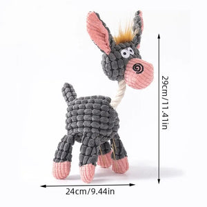 Planet Gates Dog Sounding Toy Molar Training Decompress Interactive Bite Resistant Donkey Shape Plush Toys Pet Supplies
