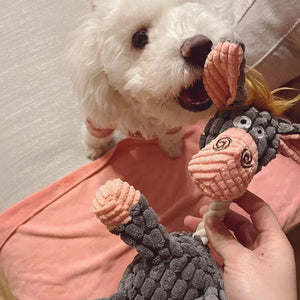 Planet Gates Dog Sounding Toy Molar Training Decompress Interactive Bite Resistant Donkey Shape Plush Toys Pet Supplies