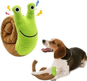 Planet Gates Dog Squeak Toys Pet Sniffing Plush Snails Toys Tibetan Food Molar Puzzle Dog Toys Interactive Cat Dog Puzzle Toy Feeder Wholsale
