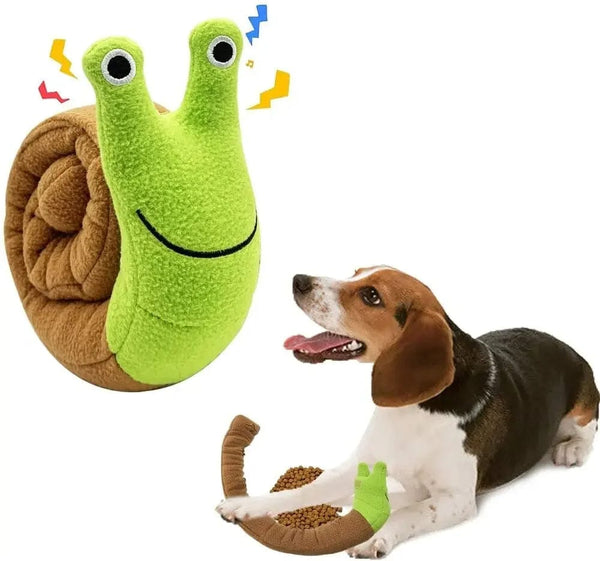 Planet Gates Dog Squeak Toys Pet Sniffing Plush Snails Toys Tibetan Food Molar Puzzle Dog Toys Interactive Cat Dog Puzzle Toy Feeder Wholsale