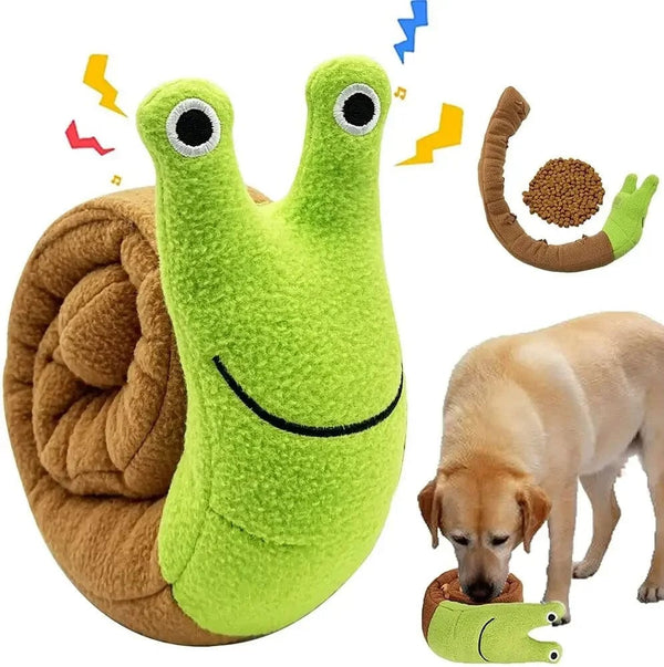 Planet Gates Dog Squeak Toys Pet Sniffing Plush Snails Toys Tibetan Food Molar Puzzle Dog Toys Interactive Cat Dog Puzzle Toy Feeder Wholsale