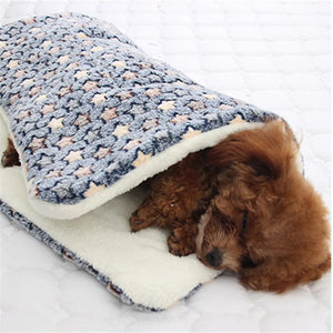 Planet Gates Dogs Cats Blanket Bed Mat Soft Coral Fleece Winter Thicken Warm Sleeping Dog Beds for Small Pet Medium Supply Dropshipping