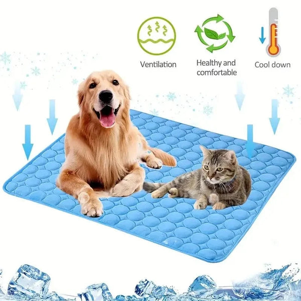 Planet Gates Dogs Self Cooling Mat Pet Cat Cooling Mat And Sleeping Pad For Pets Summer Cool Pads Blanket Washable Ice Silk Breathable Mat