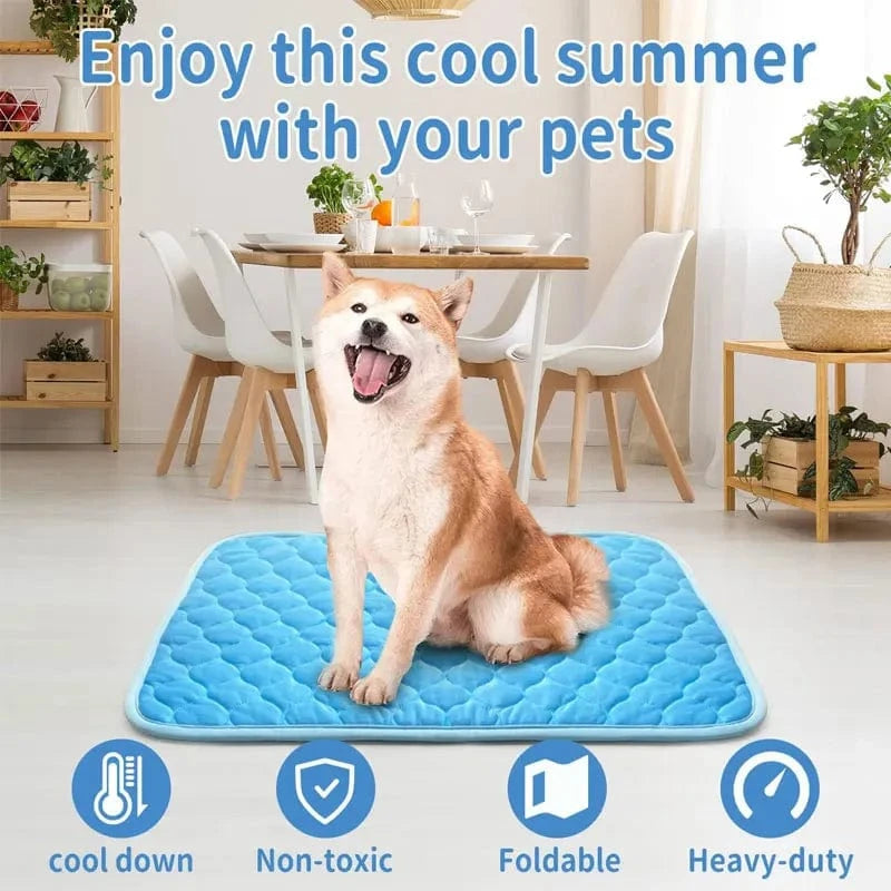 Planet Gates Dogs Self Cooling Mat Pet Cat Cooling Mat And Sleeping Pad For Pets Summer Cool Pads Blanket Washable Ice Silk Breathable Mat