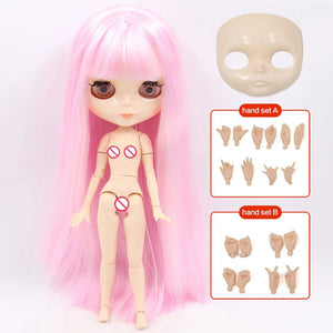 Planet Gates Doll and hands AB / CHINA / 30cm height ICY DBS Blyth Doll Joint Body 30CM BJD Toy White Shiny Face and frosted Face with Extra Hands AB and Panel 1/6 DIY Fashion Doll