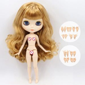 Planet Gates Doll and hands AB / CHINA / 30cm height ICY DBS Blyth Doll Joint Body 30CM BJD Toy White Shiny Face and frosted Face with Extra Hands AB and Panel 1/6 DIY Fashion Doll