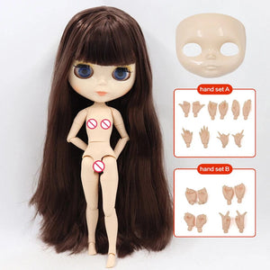 Planet Gates Doll and hands AB / CHINA / 30cm height ICY DBS Blyth Doll Joint Body 30CM BJD Toy White Shiny Face and frosted Face with Extra Hands AB and Panel 1/6 DIY Fashion Doll