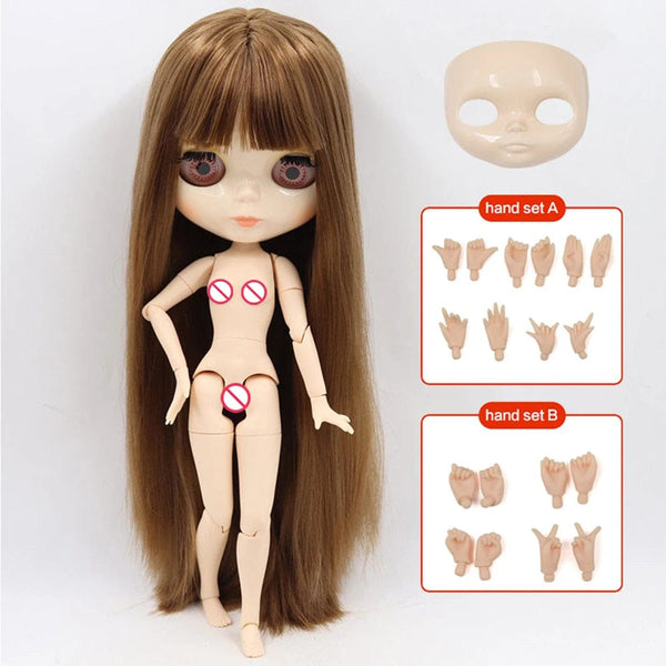 Planet Gates Doll and hands AB / CHINA / 30cm height ICY DBS Blyth Doll Joint Body 30CM BJD Toy White Shiny Face and frosted Face with Extra Hands AB and Panel 1/6 DIY Fashion Doll