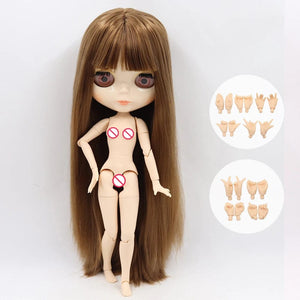 Planet Gates Doll and hands AB / CHINA / 30cm height ICY DBS Blyth Doll Joint Body 30CM BJD Toy White Shiny Face and frosted Face with Extra Hands AB and Panel 1/6 DIY Fashion Doll