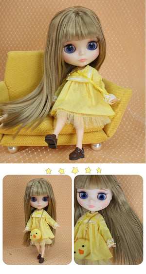 Planet Gates Doll and hands AB / CHINA / 30cm height ICY DBS Blyth Doll Joint Body 30CM BJD Toy White Shiny Face and frosted Face with Extra Hands AB and Panel 1/6 DIY Fashion Doll