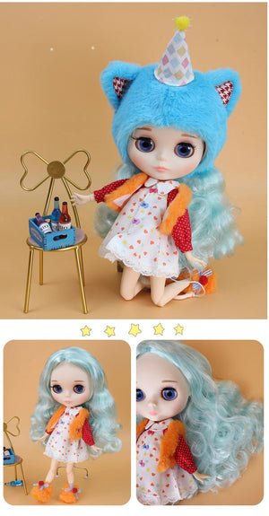 Planet Gates Doll and hands AB / CHINA / 30cm height ICY DBS Blyth Doll Joint Body 30CM BJD Toy White Shiny Face and frosted Face with Extra Hands AB and Panel 1/6 DIY Fashion Doll