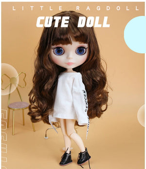 Planet Gates Doll and hands AB / CHINA / 30cm height ICY DBS Blyth Doll Joint Body 30CM BJD Toy White Shiny Face and frosted Face with Extra Hands AB and Panel 1/6 DIY Fashion Doll