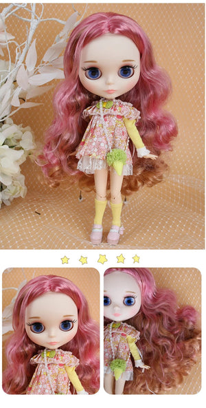 Planet Gates Doll and hands AB / CHINA / 30cm height ICY DBS Blyth Doll Joint Body 30CM BJD Toy White Shiny Face and frosted Face with Extra Hands AB and Panel 1/6 DIY Fashion Doll