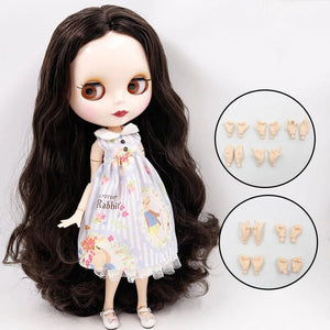 Planet Gates doll clothes shoes 1 ICY DBS Blyth doll No.950 Black hair JOINT body White skin 1/6 BJD customized face with eyebrow ob24 anime girl