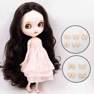 Planet Gates doll clothes shoes ICY DBS Blyth doll No.950 Black hair JOINT body White skin 1/6 BJD customized face with eyebrow ob24 anime girl