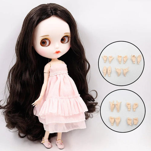 Planet Gates doll clothes shoes ICY DBS Blyth doll No.950 Black hair JOINT body White skin 1/6 BJD customized face with eyebrow ob24 anime girl